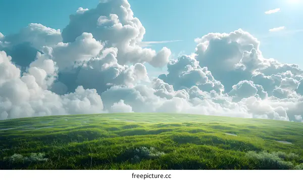 The white clouds in the sky