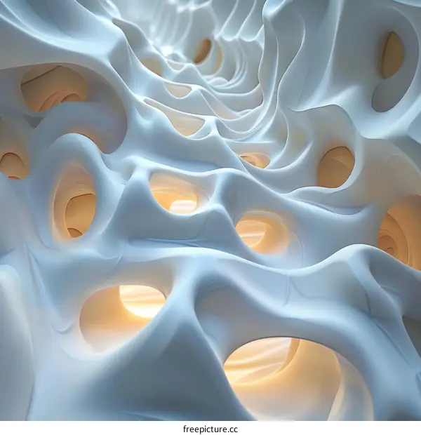 3D organic structure with holes