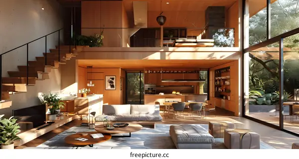 Modern Minimalist Home Interior Design With Open Floor Plan And Natural Light