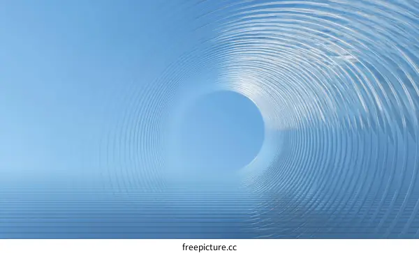 Abstract Blue Tunnel Illustration