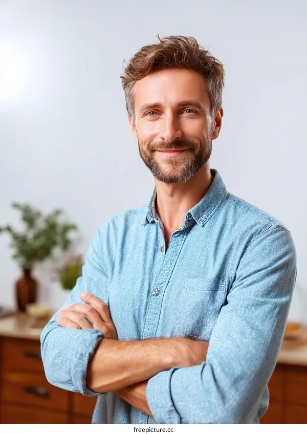 Portrait of a Smiling Caucasian Man