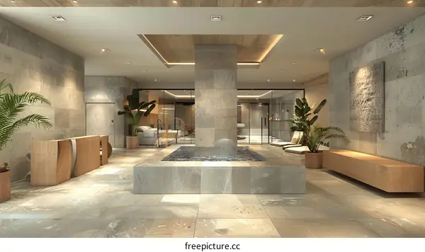 Modern Spa Entrance Interior Design