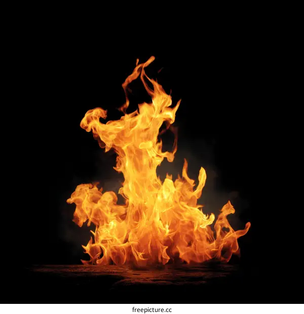 Fierce Flame Abstract Art Background