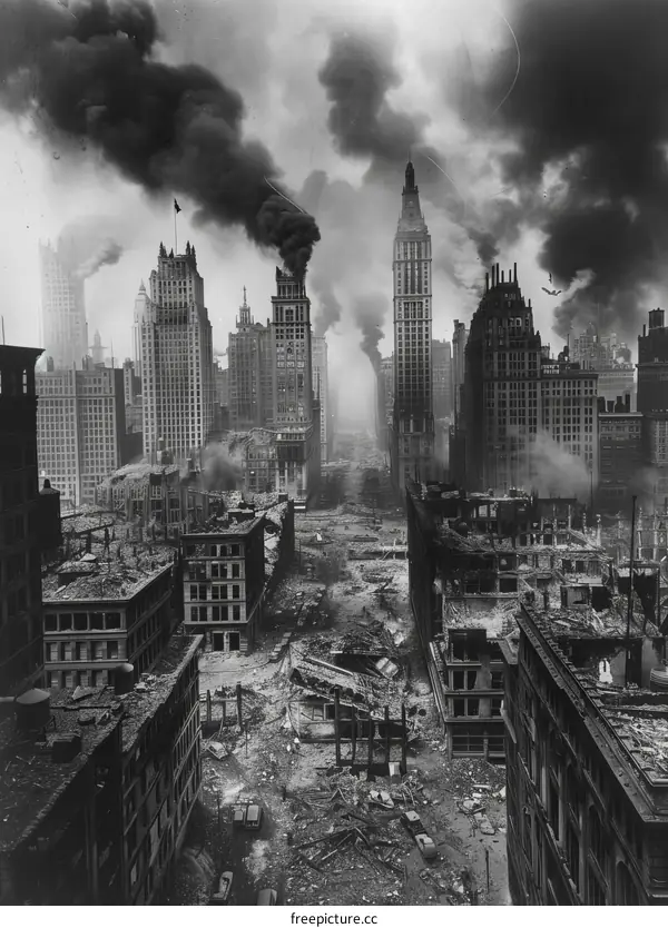 Ruins of Chicago after the Great Fire of 1871