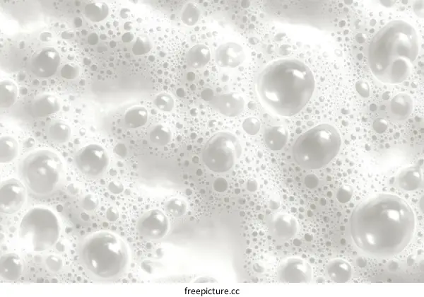 Close-up Soap Suds Texture and Bubbles