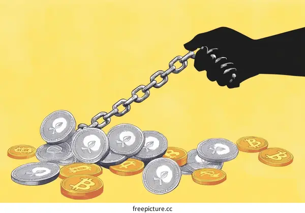 Cryptocurrency Chain Reaction Illustration