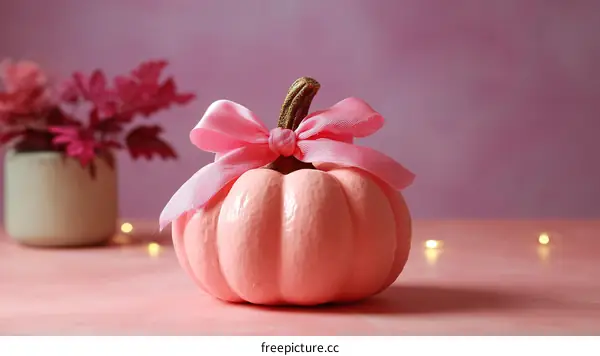Pink Decorative Pumpkin for Fall Decor
