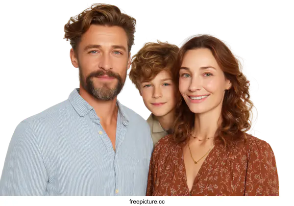 [Transparent Background PNG]Happy Family Portrait