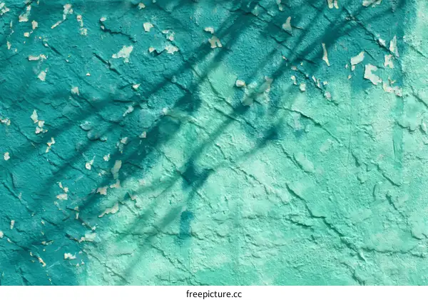 Textured Teal Painted Wall Background