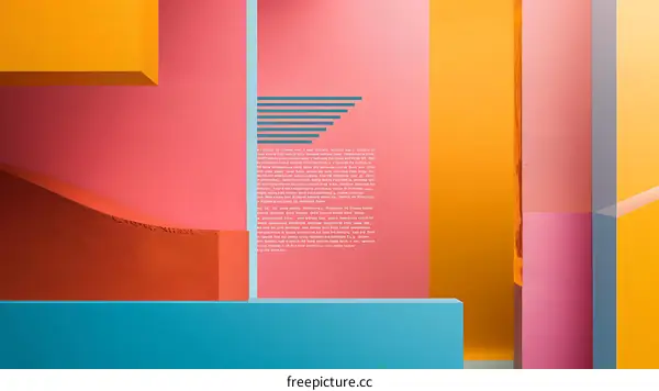 Abstract Geometric Shapes with Colorful Background