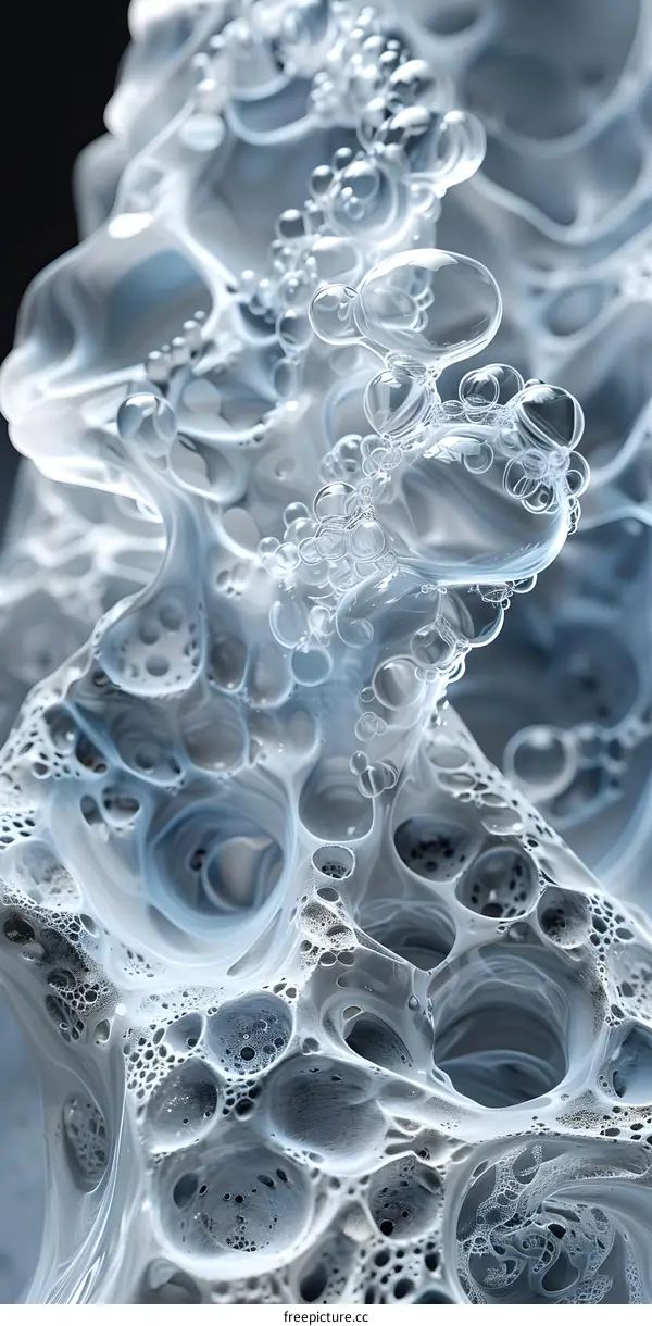 Illustration of a巢穴-like structure in a science fiction style created with 3D modeling software