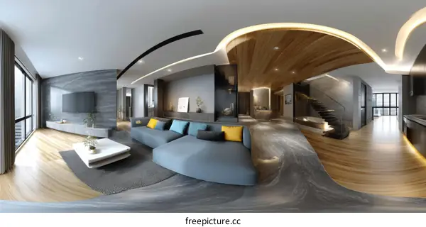 Modern Spacious Living Room Interior Design