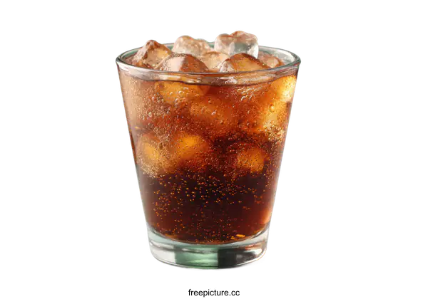 [Transparent Background PNG]Refreshing Cold Drink with Ice Cubes