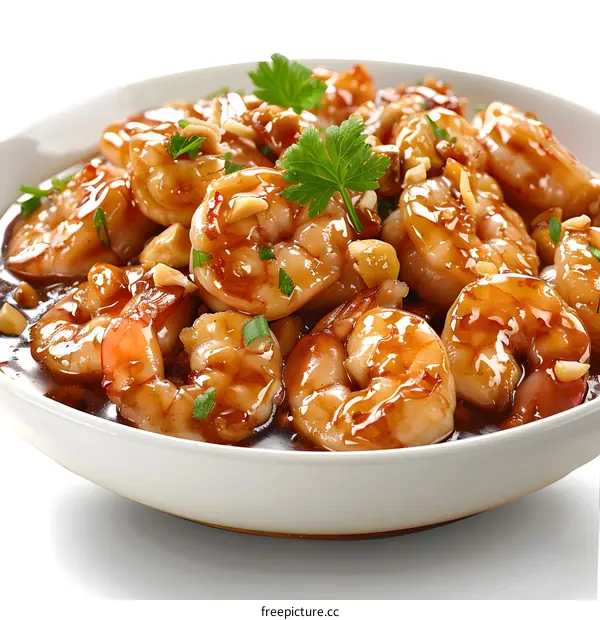 Stir-fried shrimp with cashew nuts