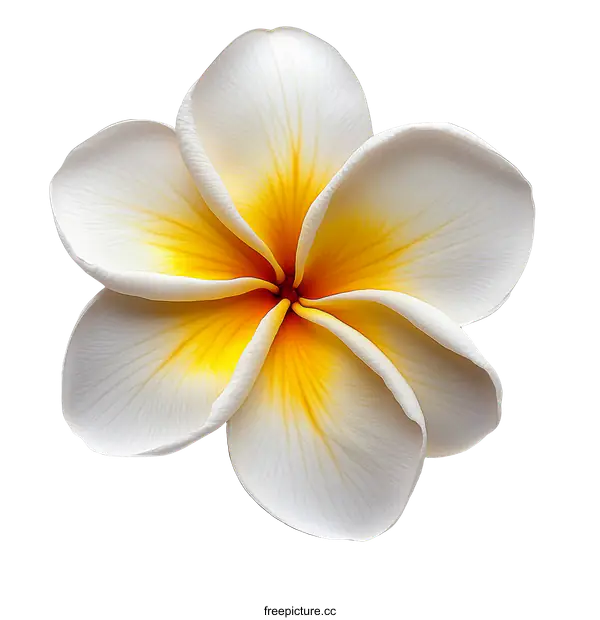 [Transparent Background PNG]Closeup of a Beautiful Plumeria Flower