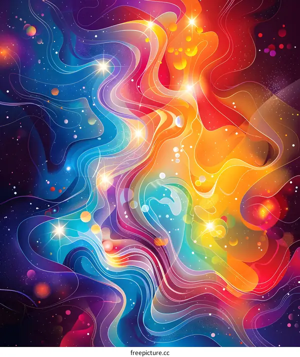 Abstract Colorful Galaxy Illustration