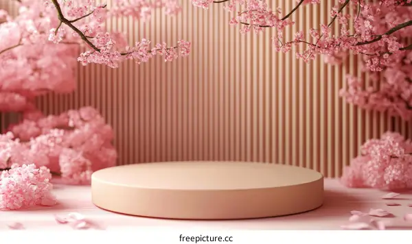 Sakura Springtime Display Podium