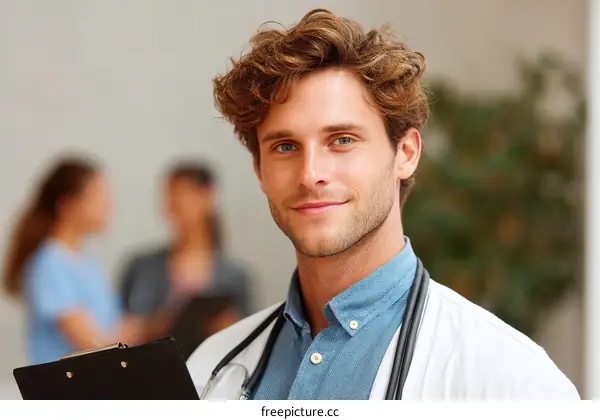 Portrait of a Caucasian Male Doctor