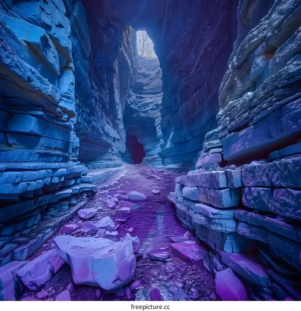 Mystical Glowing Purple Canyon