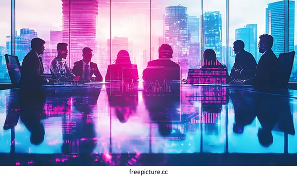 Business Meeting in Modern Cityscape