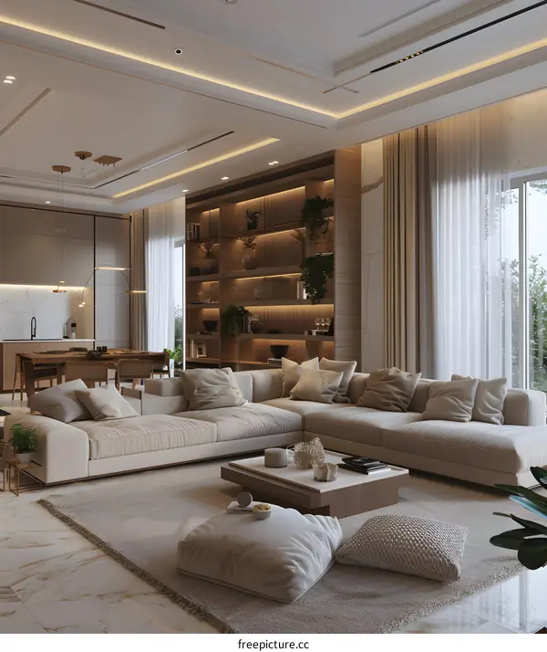 Modern minimalist living room