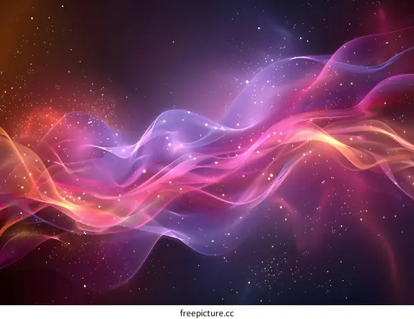 Colorful abstract glowing futuristic wavy background