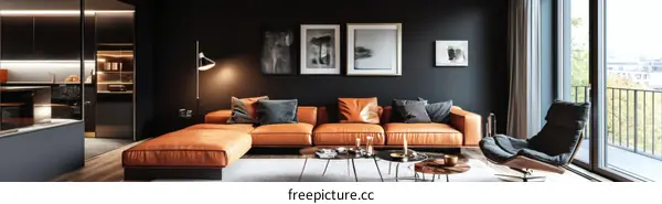 Modern Living Room Interior Design Illustration