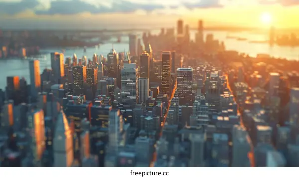 Sunset Cityscape Model