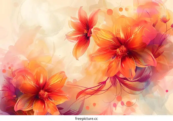 Hand-painted flower illustrations