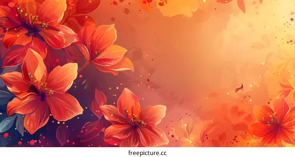 Vivid Botanical Watercolor Artwork with Delicate Petals, Foliage, and Nature's Touch – Royalty-Free Image