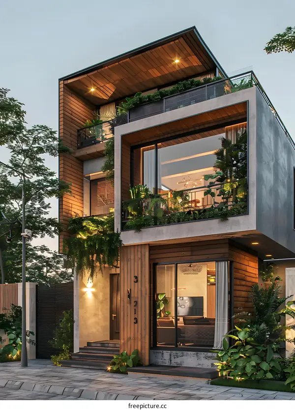 A modern house in Ho Chi Minh City, Vietnam