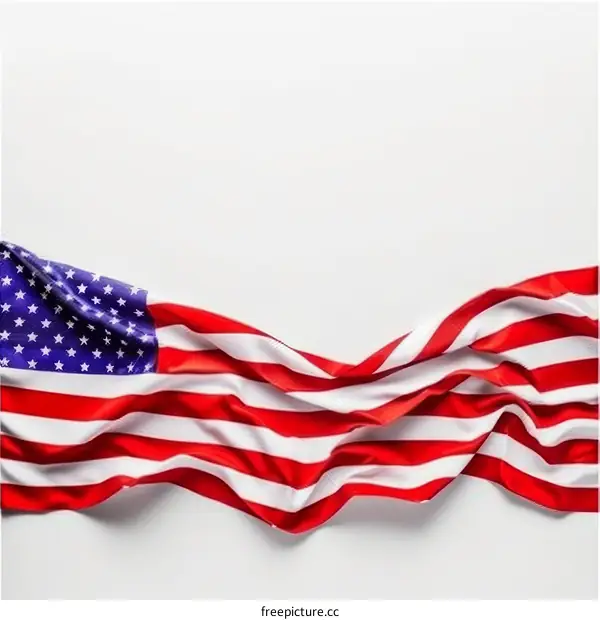 American Flag Waving in the Wind