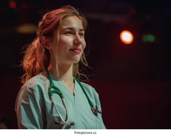 Portrait of a young female doctor smiling