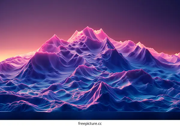 Abstract Mountains Landscape