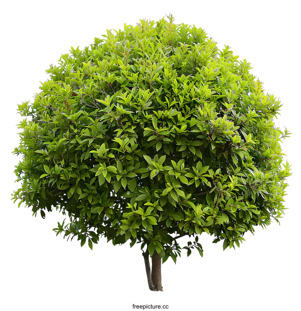 [Transparent Background PNG]Green Bush Tree Isolated On White Background