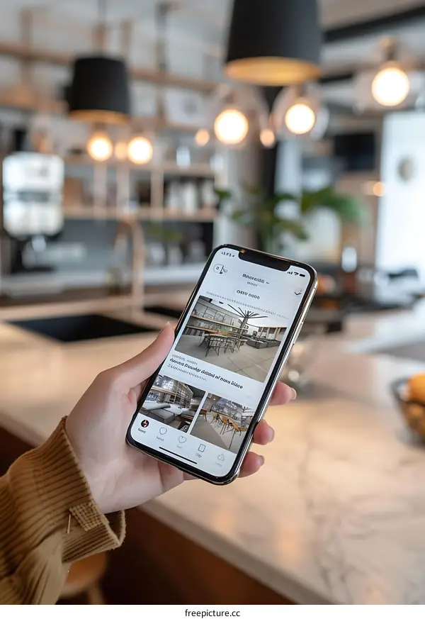 Person using a smartphone to browse a restaurant menu