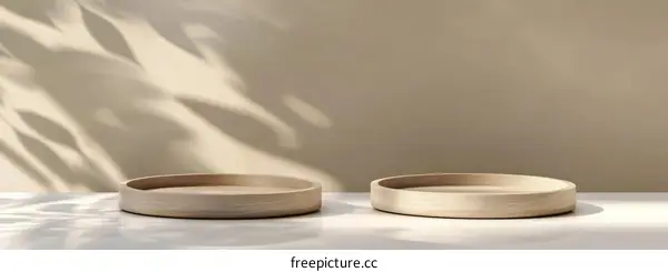 Wooden Display Trays in Natural Light