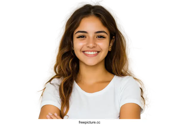 [Transparent Background PNG]Smiling Hispanic Woman Portrait