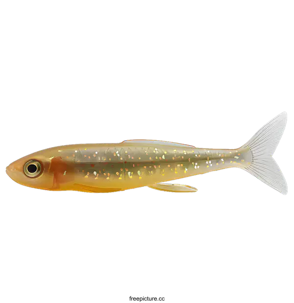 [Transparent Background PNG]Golden fishing lure isolated on white background