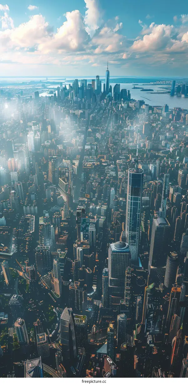 New York City Skyline and One World Trade Center