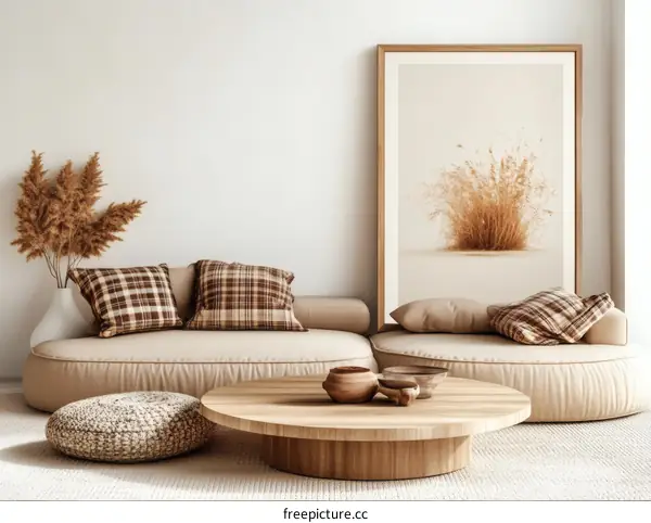 Modern Beige Living Room with a Cozy Atmosphere