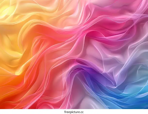 Abstract Colorful Flowing Fabric Design