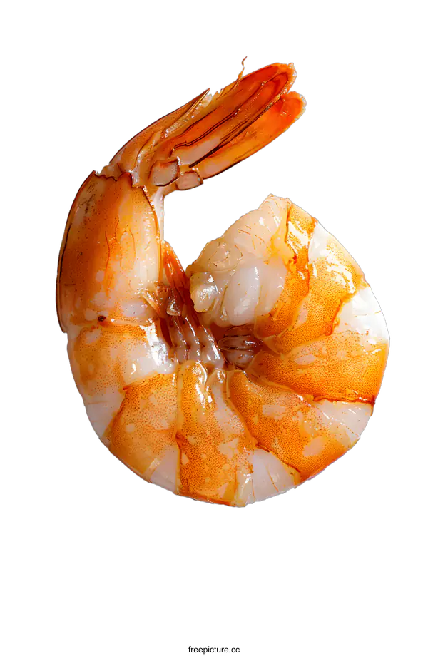 [Transparent Background PNG]Cooked Shrimp on White Background