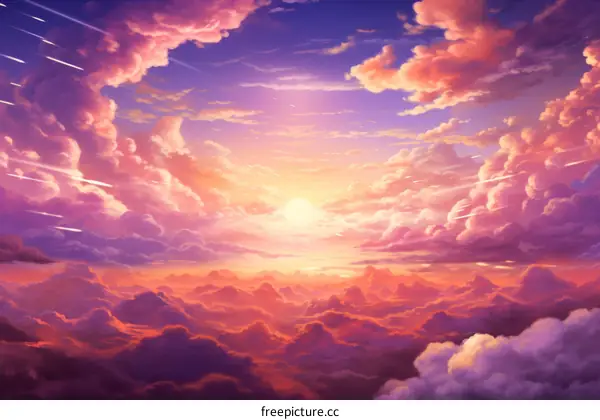 Mesmerizing Sunset with Pink, Purple, and Orange Hues