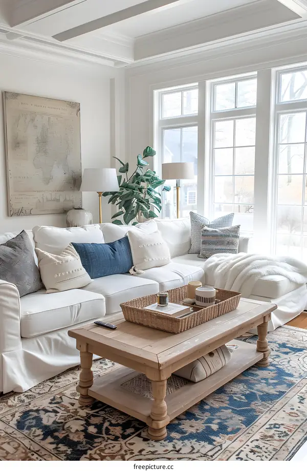 A living room in IKEA style