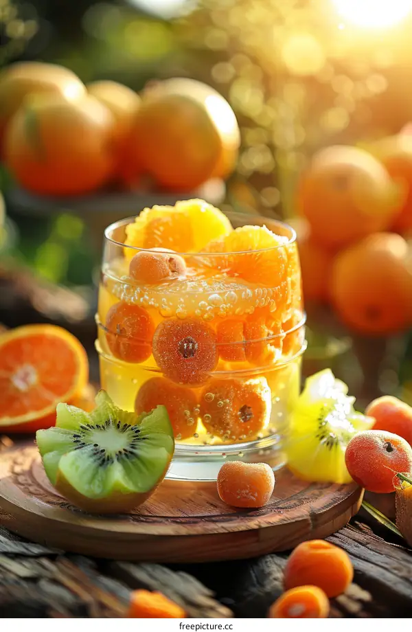 Refreshing Citrus and Kiwi Drink
