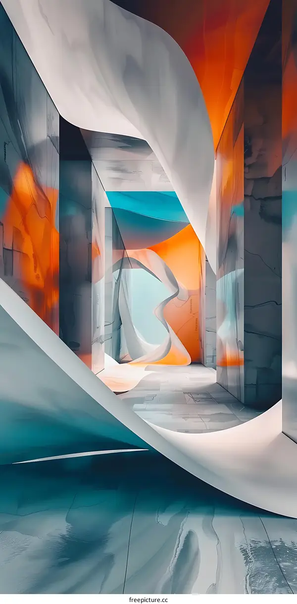 Abstract Futuristic Architecture Interior Design