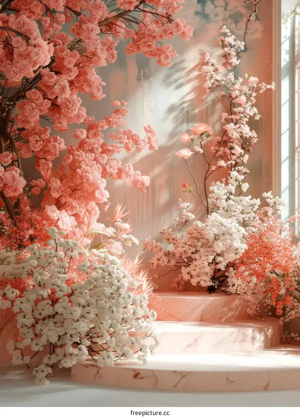 Beautiful Pink and White Floral Arrangement