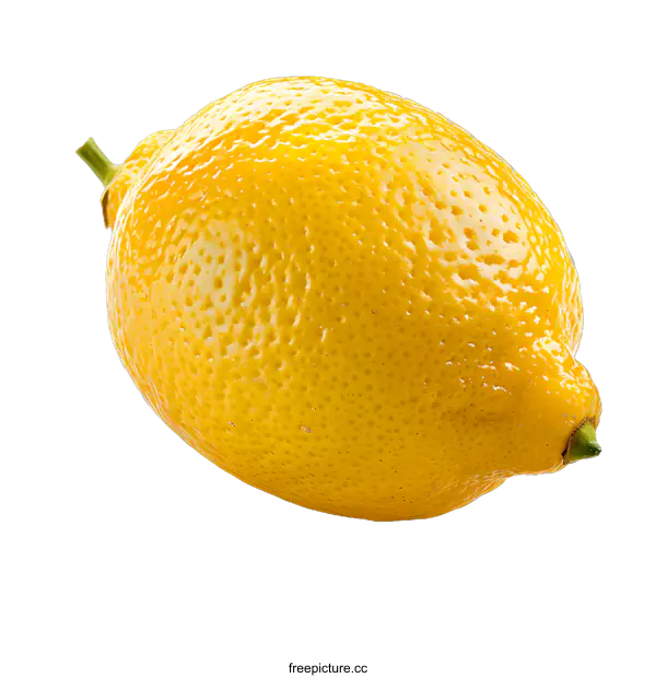 [Transparent Background PNG]A single lemon against a white background.