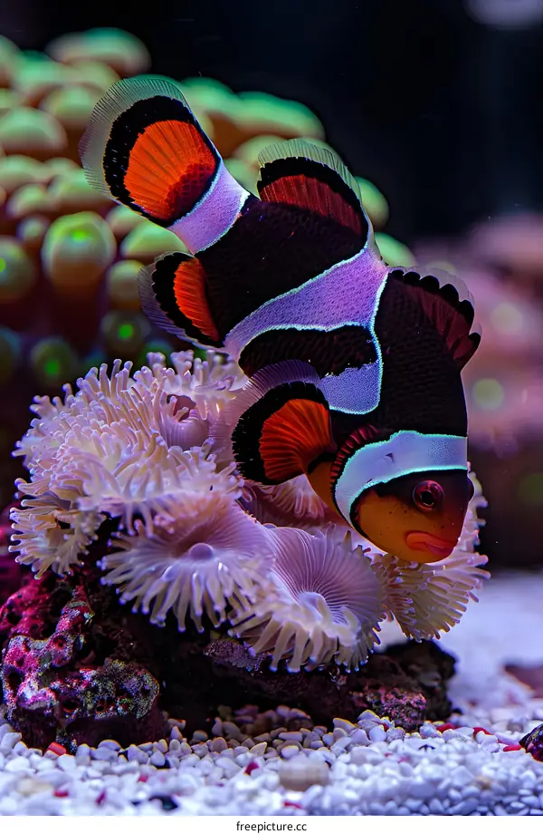 A clownfish in a coral reef